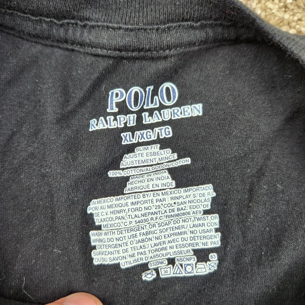 Polo Ralph Lauren Cotton Classic Crewneck Black T-Shirt‎ Red Pony